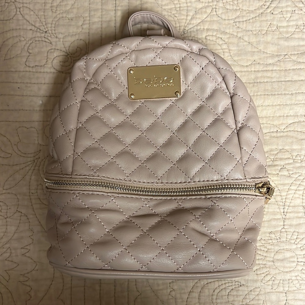 Bebe Los Angeles Mauve Mini Backpack/Purse/Bag